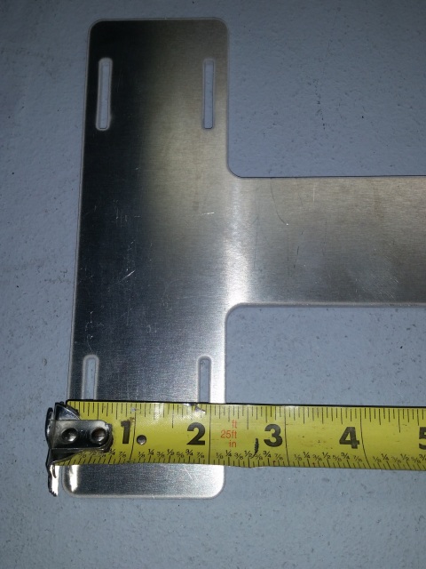 Universal centered aluminum 1/8 H plate battery tray